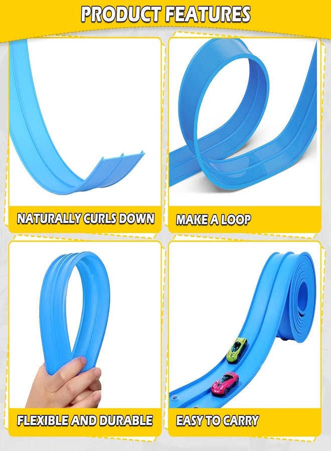 Doloowee Flexible Race Car Track, 16.4ft Car Track for Kids with Suction Cups, Rolls Up Portable Racetrack for Kids 3+ Years Old - Image 4